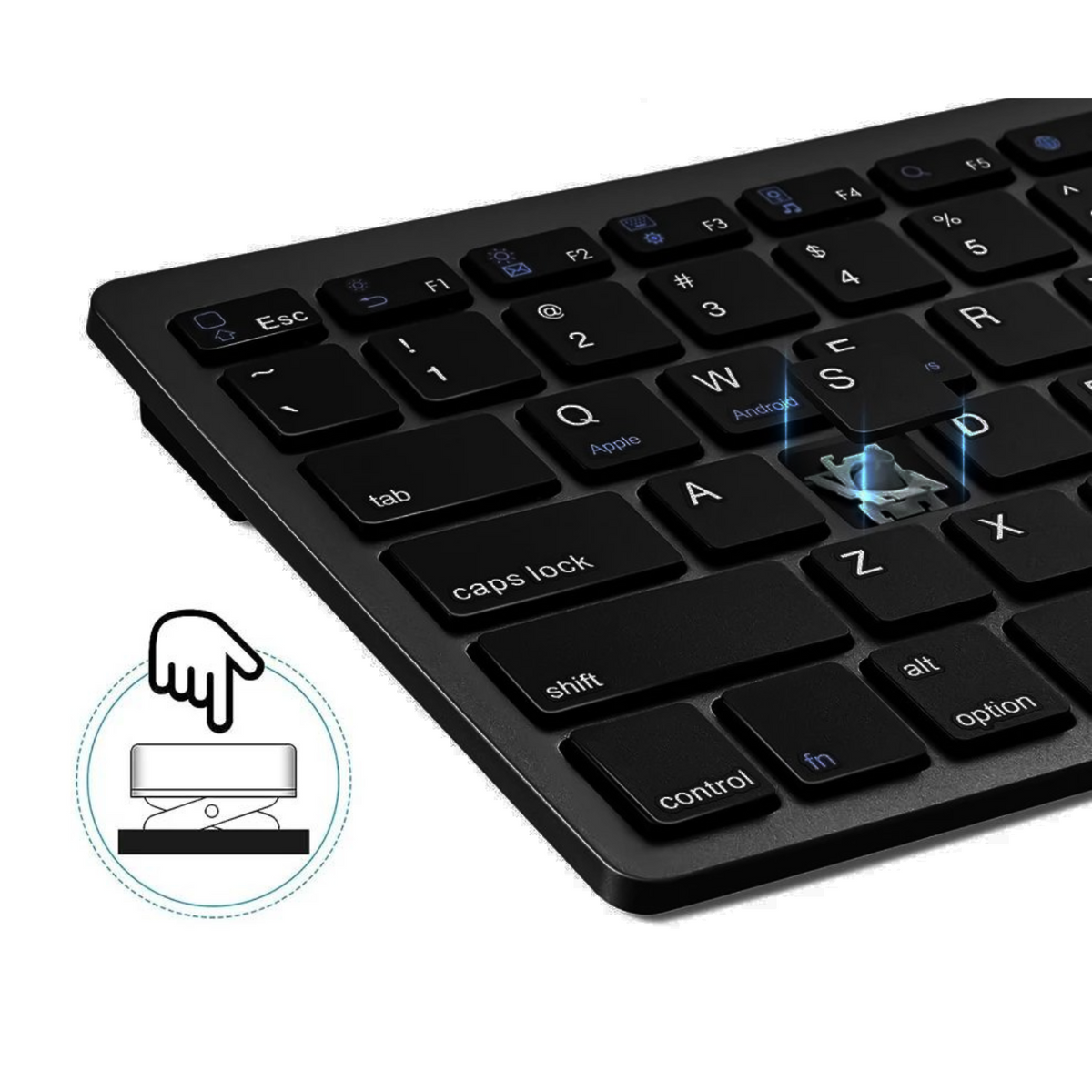 Slim Wireless Bluetooth Keyboard and Mouse Combo (Black) – AnthroDesk